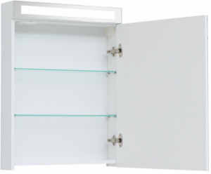 Зеркальный шкаф Dreja Max 60 77.9005W с подсветкой Белый глянец