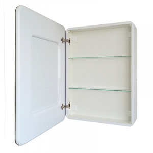 Зеркальный шкаф Art&Max Platino AM-Pla-600-800-1D-L-DS-F с подсветкой с сенсорным выключателем Белый