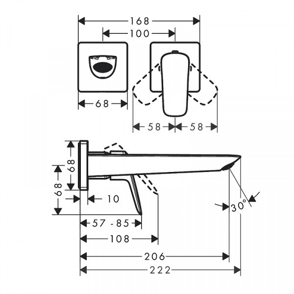 Смеситель для раковины Hansgrohe Fine 71256000 Хром