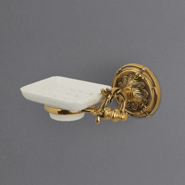 Мыльница Art&Max Barocco AM-1786-Do-Ant Античное золото