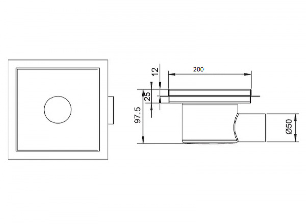 Душевой трап RGW Shower Drain SDR-11 Q 21211120-02 с решеткой под плитку