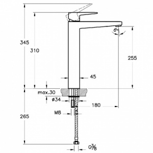 Смеситель для раковины VitrA Root Square A4273336EXP, черный матовый