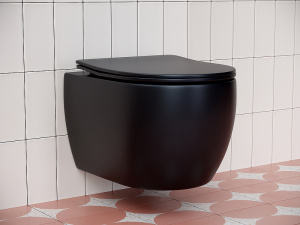 Унитаз Ceramica Nova Play CN3001MB подвесной Черный матовый с сиденьем Микролифт