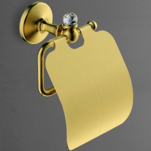 Держатель туалетной бумаги Art&Max Antic Crystal AM-E-2683SJ-Do с крышкой Золото