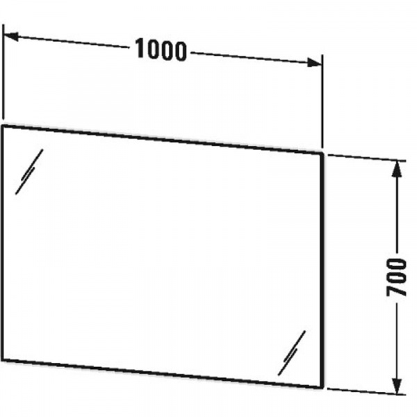 Зеркало с освещением Duravit Light and mirror 1000x70 (LM780700000)