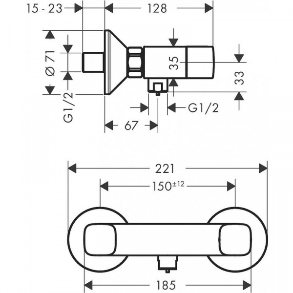 Смеситель для душа Hansgrohe Logis 71263000 Хром