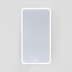 Зеркальный шкаф Jorno Pastel 46 Pas.03.46/W с подсветкой Белый жемчуг