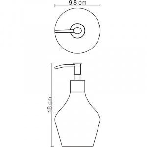 Дозатор для жидкого мыла WasserKRAFT Dinkel K-4699 Белый матовый