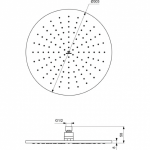 Верхний душ Ideal Standard Ideal Rain A5803GN