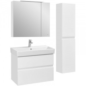 Зеркальный шкаф 80х70 см белый глянец Roca Oleta A857647806
