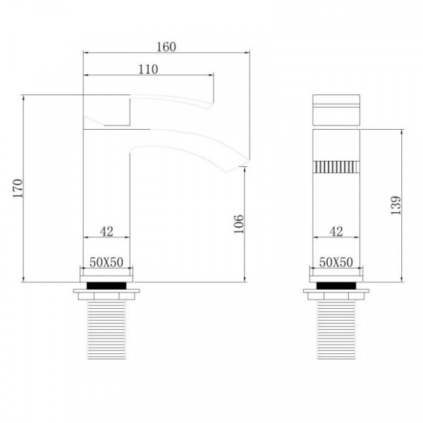 Смеситель для раковины Abber Wasserfall AF8610B