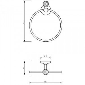Кольцо для полотенец Migliore Amerida 16581 Хром с кристаллом Swarovski