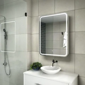 Зеркальный шкаф 55х80 см белый R Art&Max Platino AM-Pla-550-800-1D-R-DS-F