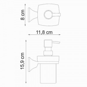 Дозатор для жидкого мыла WasserKRAFT Wern K-2599 Хром
