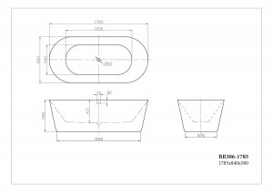 Акриловая ванна (179x84) BelBagno BB306-1785