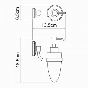 Дозатор для жидкого мыла WasserKRAFT Oder K-3099 Хром