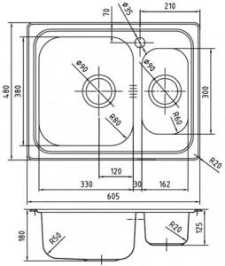 Кухонная мойка шелк IDDIS Strit STR60SXI77