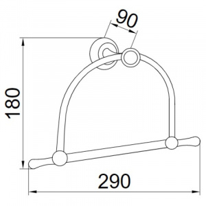 Кольцо для полотенец Boheme Puro 10705 Хром