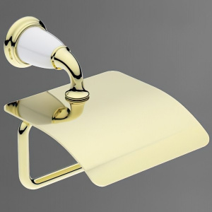 Держатель туалетной бумаги Art&Max Bianchi AM-E-3683AW-Do с крышкой Золото