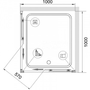 Душевой уголок RGW Classic CL-34 100х100 32093400-11 профиль Хром стекло прозрачное