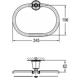 Кольцо для полотенец Cezares Liberty CZR-F-8985 Хром