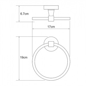 Кольцо для полотенец WasserKRAFT Isen K-4060 Хром
