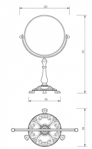 Косметическое зеркало Migliore Elisabetta 17032  с увеличением Хром
