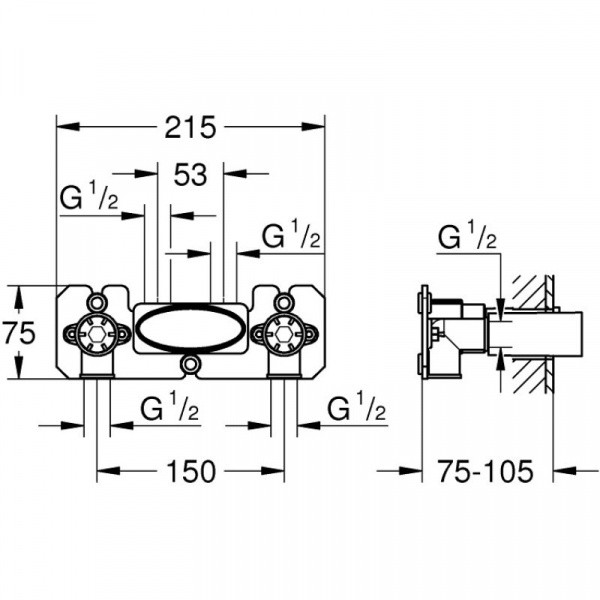 Встраиваемый механизм Grohe Grohtherm SmartControl 26449000