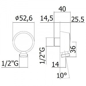 Шланговое подключение Cezares CZR-AI5-BIO Белое матовое