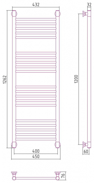 ДР "Богема+" прямая 1200х400 (ЗОЛОТО)