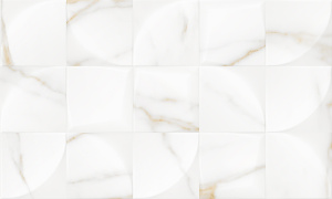 Настенная плитка Gracia Ceramica 010100001395 Marmaris white wall 02 300х500 белая глянцевая под мрамор / 3D мозаика