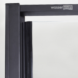 Душевая дверь WasserKRAFT Elbe 90 74P04 профиль Черный матовый стекло прозрачное