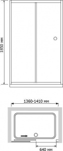 Душевая дверь (136-141)*185 RGW CL-12 Хром/Шиншила/5 мм (Easy)