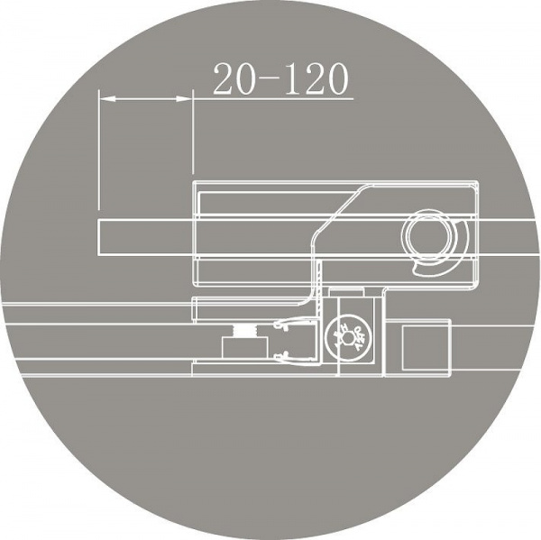 Душевой уголок Cezares Slider 70x70 SLIDER-A-2-70/80-BR-NERO профиль Черный матовый стекло бронзовое