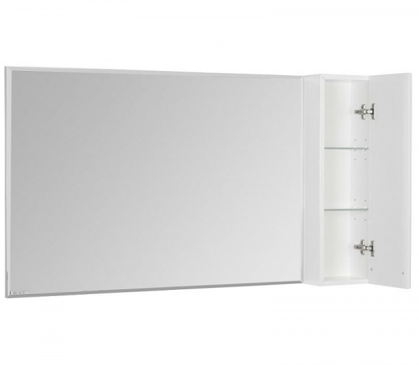 Зеркало со шкафом Aquaton Диор 120 R 1A110702DR01R с подсветкой с подогревом Белое