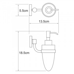 Дозатор для жидкого мыла WasserKRAFT Rhein K-6299 Хром