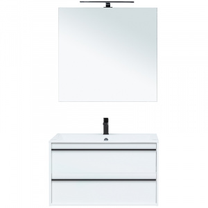 Комплект мебели для ванной Aquanet Lino 90 271957 подвесной Белый матовый