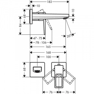 Смеситель для раковины Hansgrohe Metropol 74525000 Хром