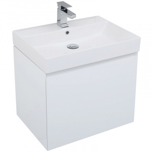 Комплект мебели для ванной Aquanet Йорк 70 203643 подвесной Белый глянец