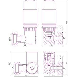 Автоматический терморегулятор 3D (правый) Сунержа 00-1313-0000