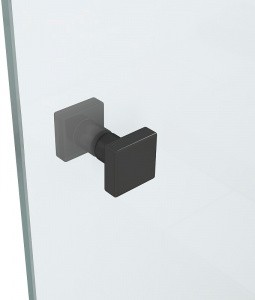 Шторка на ванну D&K Matrix 90 DG1109025 профиль Черный матовый стекло прозрачное