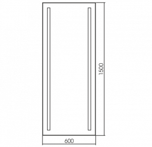 Зеркало напольное AZARIO Монреаль 600х1500 алюминиевый профиль, c подсветкой и диммером, выключатель-датчик на движение (LED-00002502)