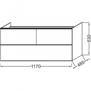 Тумба белый 117 см Jacob Delafon Odeon Up EB892-N18