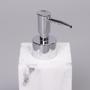 Дозатор для жидкого мыла WasserKRAFT Kammel K-9199 Белый мрамор Хром