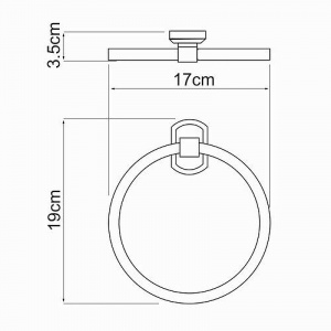 Кольцо для полотенец WasserKRAFT Oder K-3060 Хром