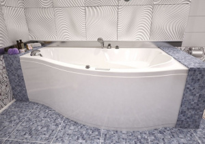 Акриловая ванна Aquanet Palma 170x90 R 204023 без гидромассажа