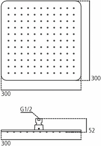 Верхний душ Ideal Standard Ideal Rain Cube B0025AA Хром