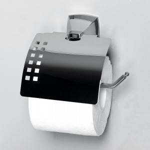 Держатель туалетной бумаги WasserKRAFT Wern K-2525 с крышкой Хром