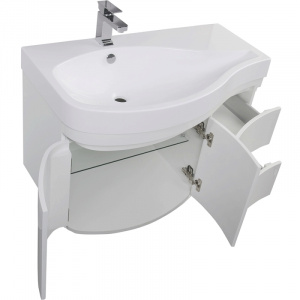 Комплект мебели для ванной Aquanet Сопрано 95 L 169344 Белый