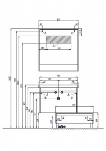 Зеркало Aquaton Капри 80 1A230402KPDB0 с подсветкой Таксония темная